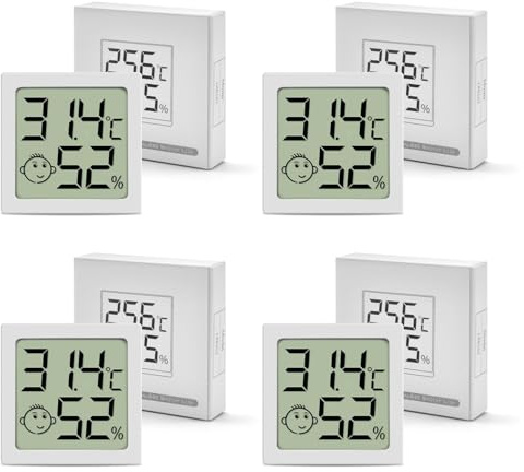 Wulove Igrometro Digitale per Interni, Mini Termometro Ambiente con Monitor Temperatura e Umidità, Indicatore Comfort, per Casa, Ufficio, Camera da Letto e Cucina