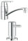 GROHE Eurosmart Cosmopolitan Küchenarmatur, niedriger Auslauf 32842000 + Grohe Spülmittelspender