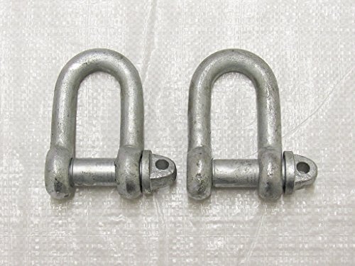 X2 1.5 Ton Galvanised Large Dee Shackles with 19MM Screw Pin to BS3032