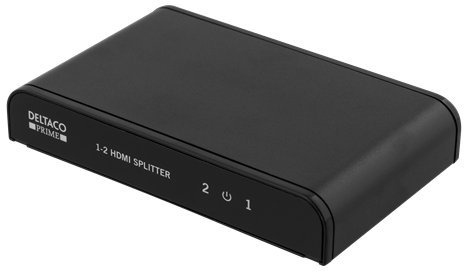 Deltaco HDMI-245 Prime HDMI Splitter, 1-in, 2-Out, HDMI 2.0, 4K, UHD schwarz