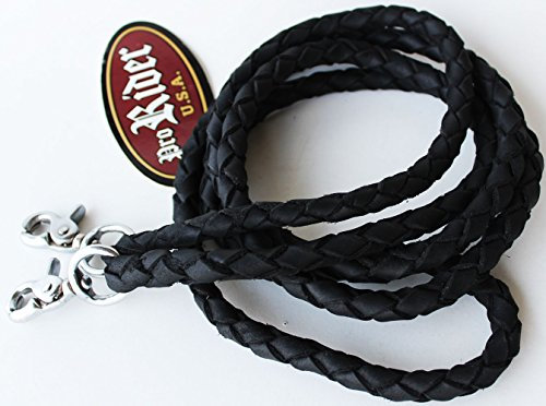 ProRider Pferd Western Leder Rund Geflochten Latigo Roper Zügel 8 ft 6652, Schwarz, 5/8 x 8'