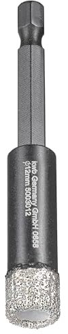 kwb Diamond Tile Hole Drill Bit for Power Drills, E 6.3 Shank, 12mm Diameter