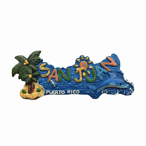 3D-Kühlschrankmagnet, Puerto Rico San Juan, Kunstharz, Reise-Souvenirs, handgefertigt, Heim- und Küchendekoration, Puerto Rico-Kühlschrankmagnet, Sammlung, Geschenk