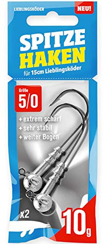 Lieblingsköder Spitze Haken Jigköpfe Jigkopf Jighaken Jig Größe Gr. 5/0 10g