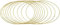 Rayher 25214616 Metallringe, 25 cm ø, gold beschichtet, Stärke ca. 3 mm, Drahtringe zum Basteln, für Wickeltechnik, Traumfänger, Floristik, Hochzeitskranz, Hoops,10 Stück (1er Pack)