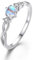 Ring Damen Mondstein 925 Sterling Silber Regenbogen Infinity Unendlichkeit für Schmuck Geschenke Mädchen Frau Freundin Mutter