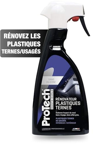 ProTechMC | Rénovateur Plastiques Ternes pour Voiture | Nettoyant Plastique Voiture | Compatible sur les Surfaces Intérieures | Sans Rinçage | Made In France | 500 ml