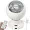 Greenmigo DC Motor Ventilator Leise - 3D Turbo Mit Fernbedienung, Tischventilator Oszillierend, 5 Geschwindigkeiten, Timer, Luftzirkulation - Für Büro, Schlafzimmer, 45m²