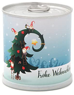 Dufte! Wichtel - Knister - Kerze Frohe Weihnachten - Weihnachtsbaum -Geschenk Für Adventskalender - Zu Weihnachten - Niedliches Wichtelgeschenk, Schwarz, Ø 7,5 X 8 cm