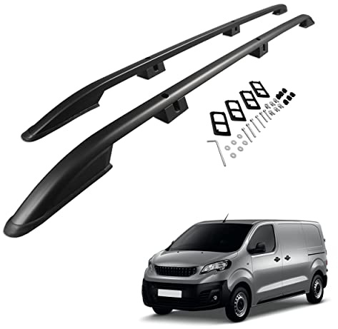 CHROMEMASTER | Les Barres de Toit Compatibles avec Peugeot Expert 2016- L1/Compact; Conçus pour Le Montage de Barres de Toit, de coffres de Toit ou de Porte-vélos | Structure en Aluminium Durable