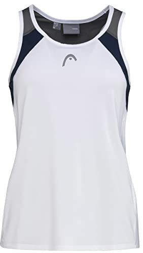HEAD Damen Club 22 Tank Top Women, Weiß/Blau, M Blusen & T-Shirts, Weiß/Blau, M EU