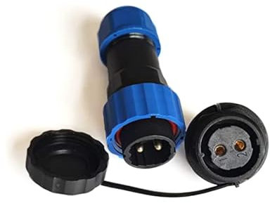 Elecbee Connettore aeronautica connettore SP21, IP68 maschio spina e femmina presa SP21 2 pin impermeabile cavo satellitare connettore utilizzato per lampade esterne (SP21 2poli)