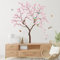 AnFigure Rose Fleur Arbre Stickers Muraux pour Salon, Chambre Femmes et Filles - Oiseaux sur Branche, Papillon, Nature, Plante - Décoration Murale pour TV et Canapé