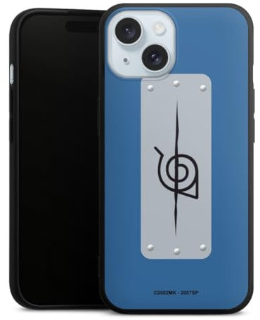 DeinDesign Premium Silikon Hülle kompatibel mit Apple iPhone 15 Handyhülle schwarz Case Naruto Shippuden Sasuke Konoha