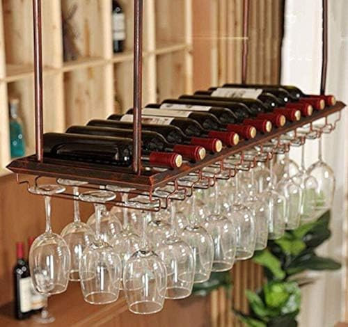 Weinglasregal, An Der Decke Montierter Hängender Weinflaschenhalter, Einreihiges Stielglasregal, Vintage-Weinflaschenhalter, Für Jede Art Von Stielglas, Weinglasregal,180 cm (70,9 Zoll),outstandin
