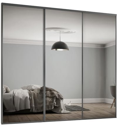 SPACEPRO Sliding, Mirror, Metal, Graphite, 2260mmx1760mm
