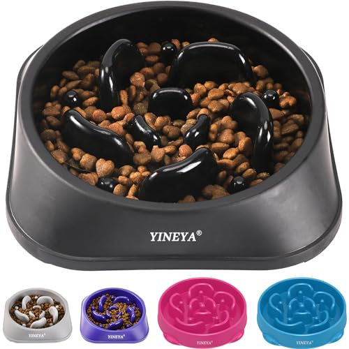 YINEYA Slow Feeder Dog Bowls Small Breed, Dog Slow Feeder Bowl, Pet Puzzle Feeder Bowls, Bowls Small Size for Dogs, Slow Eating Pet Bowl 1~2Cups