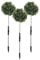 Easylife Set of 3 Solar Boxwood Topiary Lights. Pre-Lit Artificial Shrubs & Topiaries (56cm high, 10.5cm dia.) Artificial Topiary Balls with Solar Lights, Artificial Trees Outdoors - Fully Guaranteed