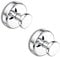 Bntuk Suction Cup Hooks for Shower, Removable Towel Hooks for Bathroom Window Glass Door Wall - 2 Pack, Chrome