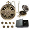 Kytpyi Würfel, Würfelset, Retro Würfel Set mit 7 Polyedrische Würfel 1 1 Geschenkbox für Rollenspiel Spiele Dungeons and Dragons, Kompakt Tragbar Metall Dice Set für Reise Party Camping(Zahnrad)