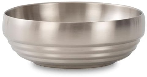 CM CHIC MONDAY 7.4 Inch Large Decorative Bowl for Entryway Table, Key Holder, Home Decor, Catch All (Silver)