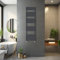 Blümme 1600 x 450mm Heated Towel Rail Radiator Central Heating Modern Flat Panel Bathroom Warmer Wall Mounted Ladder Rad Anthracite