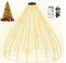 Waterfall Christmas Tree Lights Indoor, 2.5M X16 Strands 400 LEDs Warm White Xmas Tree Lights Mains Powered, Waterproof 8 Modes Timer Fairy String Lights for Indoor Outdoor Christmas Tree Decoration