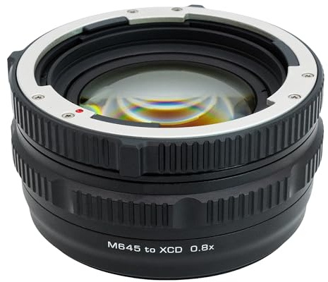XPIMAGE 0,8-facher optischer Brennweitenreduzierer, Speed Booster und Makroobjektiv-Adapterring, kompatibel mit Mamiya 645-Objektiv und Hasselblad X System XCD-Kamera