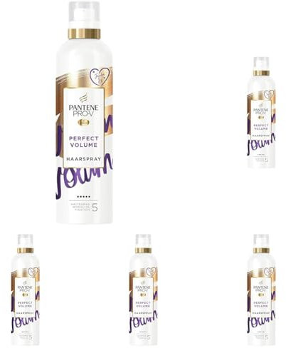 Pantene Pro-V Haarspray, Perfect Volume, 250ml, mit Jojobaöl, Haltegrad 5, kreiert langanhaltendes Volumen, Haarpflege (Packung mit 5)