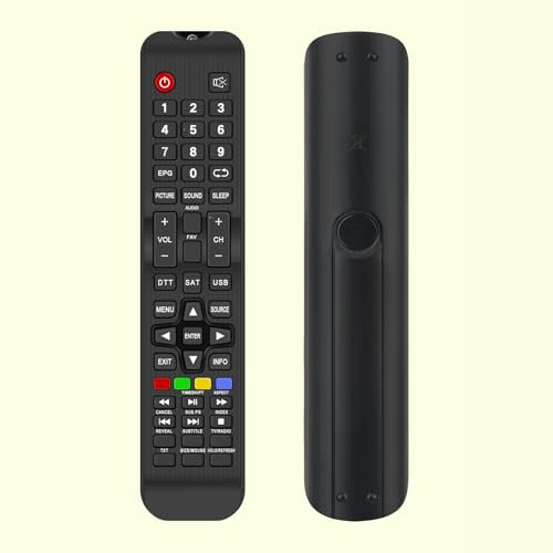 Telecomando sostitutivo, Fit for Telesystem TV 32 DIGITALE TERRESTRE E SATELLITARE PALCO32 FL13, TV 27 FULL HD 12V - PALCO27 LX FHD SLIM, TV 19 CON TELECOMANDO SEMPLICE, 12V - PALCO19 LS13