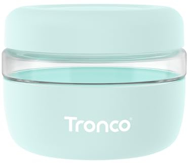 Tronco 16 oz Glass Food Storage & Lunch Bowl Containers with Airtight Lids | Leak & Spill Proof Meal Prep Container & Food Storage Jar for Lunch, Salad, Oats, Soup, BPA-Free, Microwave & Dishwasher Safe