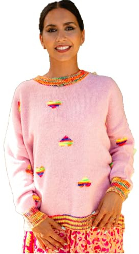 Miss Goodlife Damen Pullover MG11435, Heart, Rose, S
