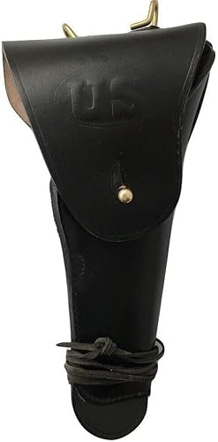 Canvas Pistol Holster for US WWII Colt .45 M1911 Utility &Tool Holster Pouch with Flap Closure Right Handed (Black)