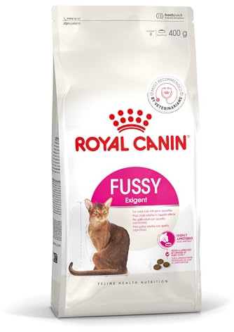 Royal Canin Fussy Exigent | 400g | Complete Food for Discerning Adult Cats | Combination of Flavours and Special Shape of Kibble | High in Protein | Royal Canin | Complete food | Crispy kibble | Particularly palatable | Also suitable for sterilised cats