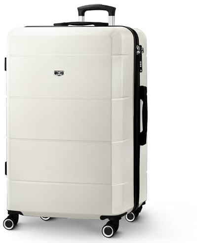LUGG 28 Inch Jetset Suitcase Hard Shell Case 4 Wheel Travel bag Lightweight ABS Material with TSA Lock Approved for Travel with easyJet, British Airways, RyanAir, Virgin Atlantic, Emirates(75x49x29cm)