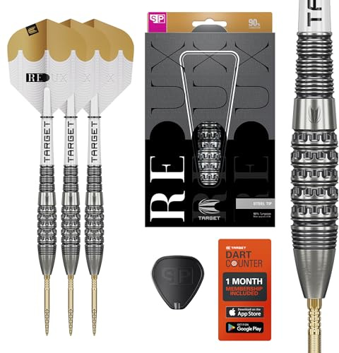 Target Darts Redux 90% Tungsten Swiss Point Steel Tip Dart Set (Barrel 01/02/03), 22G/23G/24G/25G/26G | Pro Ultra Nr. 6 Flights & Pro Grip Tag Shafts, DX Points Gold & SP-Werkzeug inklusive