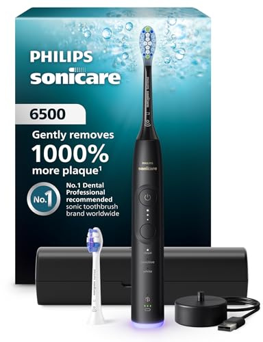 Philips Sonicare 6500 Series Electric Toothbrush - Next Generation Sonicare Technology, Pressure Sensor, 9 Brush Settings, SmarTimer, BrushPacer, 21 Day Battery Life, Case