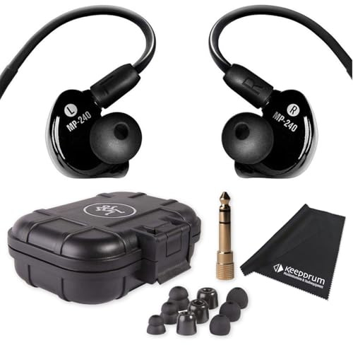 Mackie MP-240 Auricolari in-ear con panno keepdrum