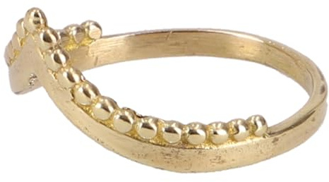 GURU SHOP Filigraner Messing Modeschmuck Ring, Wishbone-Design, elegant | Elegantes Accessoire für Unisex, zeitloser Look, langlebiges Material, perfekte Passform, ideal für jeden Anlass.