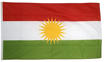 Flaggenfritze Fahne/Flagge Kurdistan - 150 x 250 cm + gratis Sticker, XXL-Fahne