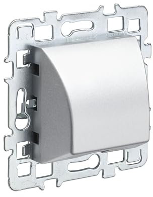 Interrupteur va et Vient - Prises electriques Standard - Prise Murale - Interrupteur va et Vient sans Fil - Prise Murale Casual - Mécanisme Sortie De Cable + Cache Alu + Support Métal - Debflex