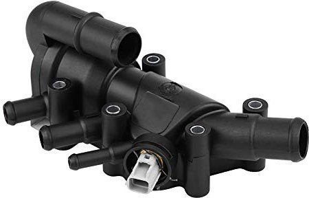 KIMISS Kühlwasser Auslass Thermostat für Automotor Kühlmittel Thermostat + Gehäuse + Dichtung + Sensorthermostatgehäuse für V 1.3