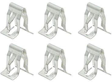 X AUTOHAUX Car Dashboard Retainer Instrument Panel Metal Clips 15 x 16.6mm 6pcs