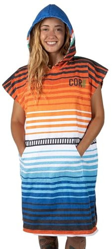 COR Surf Handtuch Poncho für Erwachsene - Weicher, schnell trocknender Bade Poncho aus Mikrofaser, Kapuzenhandtuch mit Taschen, leicht und farbecht, erhältlich, Sarape, L