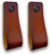 Brute Strength - Leather Handles for Furniture - Cognac - 2 pcs - 16,5 x 2,5 cm - Cabinet Handle, Door Handle for Kitchen, Bathroom, cabinets, Dresser, Wood