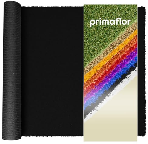 Primaflor Kunstrasen Fun4You | 200 x 50 cm | Schwarz | 12 mm | UV-stabil | wasserdurchlässig | Rasenteppich für Außenbereich | Outdoor-Bodenbelag als Bootsdeckbelag & für Sport