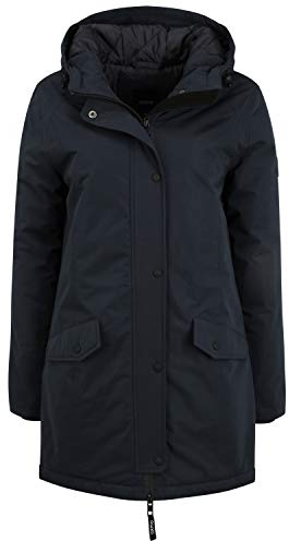 OXMO Tamila Damen Übergangsmantel Parka Lange Jacke, Größe:XXL, Farbe:Black (194007)