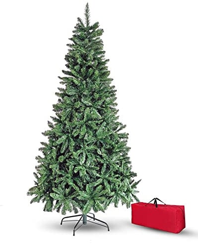 Brigros Künstlicher Weihnachtsbaum, 1830 Zweige, + Taschen, realistischer Effekt, einfache Montage, PVC, Metallbasis, feuerhemmend (240 cm, Grün)