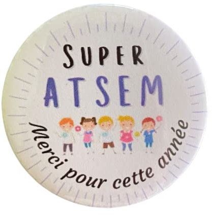 Badge broche super atsem