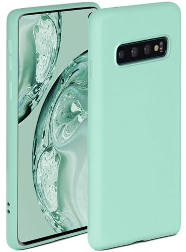 ONEFLOW Soft Case für Samsung Galaxy S10 Hülle aus Silikon mit Kameraschutz, Silikonhülle mit erhöhtem Schutz fürs Display, Backcover Schutzhülle, weiche Handyhülle, Mint